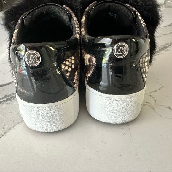 Michael Kors Fur Maven Embossed Leather slip-on sneakers Size 6 - Picture 4 of 8